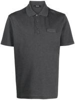Versace polo en coton à patch logo - Gris