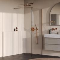 BRAUER Oblivion Inloopdouche - 70x200cm - glascoating - helder glas - geborsteld koper PVD GS-OBI1H70200GK