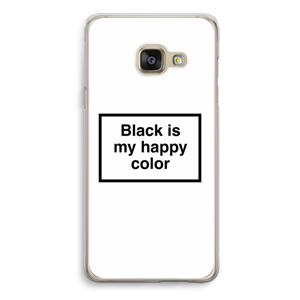 Black is my happy color: Samsung Galaxy A3 (2016) Transparant Hoesje