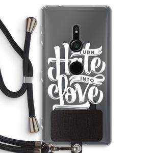 Turn hate into love: Sony Xperia XZ2 Transparant Hoesje met koord