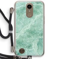 Groen marmer: LG K10 (2017) Transparant Hoesje met koord