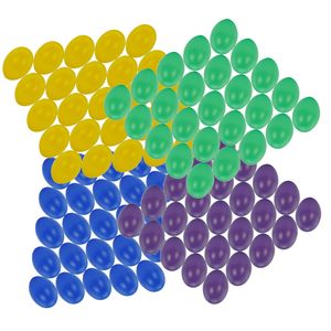 100x stuks multi-color hobby knutselen paaseieren van plastic 4.5 cm