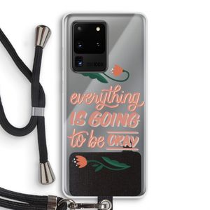 Optimistic flower girl: Samsung Galaxy S20 Ultra Transparant Hoesje met koord