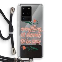 Optimistic flower girl: Samsung Galaxy S20 Ultra Transparant Hoesje met koord
