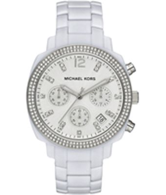 Horlogeband Michael Kors MK5822 Kunststof/Plastic Wit 18mm