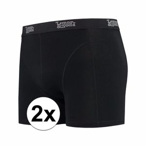 Voordelige zwarte boxershorts 2-pak Lemon and Soda   -