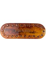 Prada barrette à logo - Marron