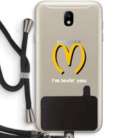 I'm lovin' you: Samsung Galaxy J7 (2017) Transparant Hoesje met koord