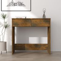 Bureau 80x40x75 cm bewerkt hout gerookt eikenkleurig