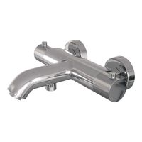 Opbouw Bad- en Douchekraan Brauer Chrome Carving Thermostatisch Geborsteld Chroom Brauer