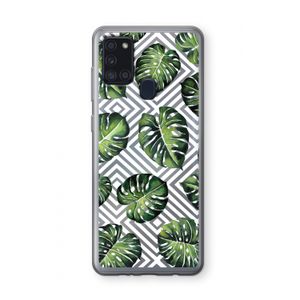 Geometrische jungle: Samsung Galaxy A21s Transparant Hoesje