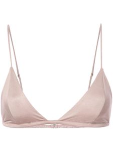 Fleur Du Mal soutien-gorge Luxe à bonnets triangles - Marron