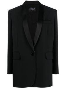 DONDUP veste en laine vierge mélangée à simple boutonnage - Noir