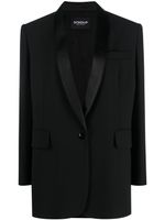 DONDUP veste en laine vierge mélangée à simple boutonnage - Noir