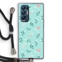 Small white flowers: Oppo Find X3 Neo Transparant Hoesje met koord - thumbnail