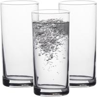 LAV Waterglazen/kleine longdrink glazen tumblers Liberty - transparant glas - 3x stuks - 295 ml