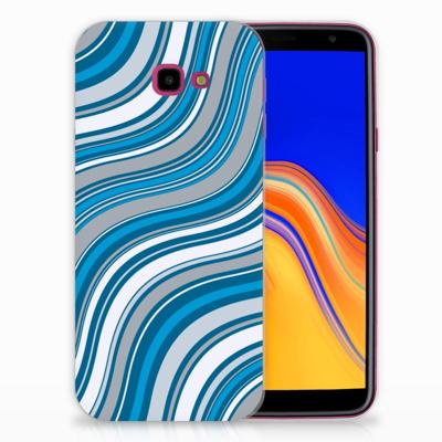 Samsung Galaxy J4 Plus (2018) | TPU bumper | Waves Blue