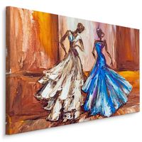 Schilderij - Dans de Tango, Premium Print, Multikleur