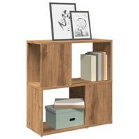 Boekenkast 60x24x63 cm bewerkt hout artisanaal eikenkleur Boekenkast 60x24x63 cm bewerkt hout artisanaal eikenkleur