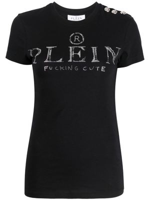 Philipp Plein t-shirt à ornements en cristal - Noir