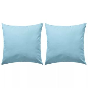 VidaXL Buitenkussens 45x45 cm lichtblauw 2 st