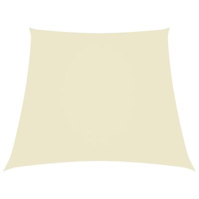 VidaXL Zonnezeil trapezium 2/4x3 m oxford stof crèmekleurig