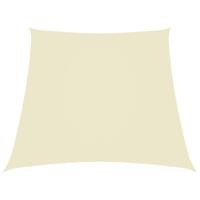 VidaXL Zonnezeil trapezium 2/4x3 m oxford stof crèmekleurig