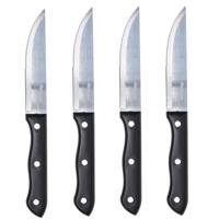 Excellent Houseware BBQ steakmessen set - 8x stuks - RVS - zilver - 33 cm