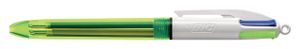 Balpen Bic 4kleuren fluo