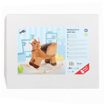 Small Foot houten schommelpaard bruin met zitje en geluid