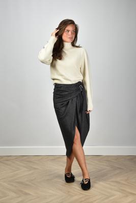Isabel Marant rok Reilly JU0417FA-C4J12I anthracite