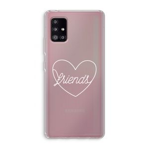 Friends heart pastel: Samsung Galaxy A51 5G Transparant Hoesje