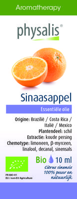 Physalis Aromatherapy Essentiële Oliën Sinaasappel Olie 10ml