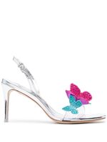 Sophia Webster Vanessa 85mm slingback sandals - Argent - thumbnail