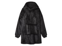 Pluche kersthoodie (Zwart, S/M)