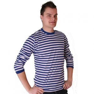 Gondelier shirt blauw met wit voor heren