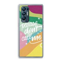 Don't call: Oppo Find X3 Neo Transparant Hoesje