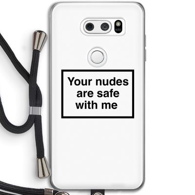 Safe with me: LG V30 Transparant Hoesje met koord