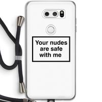 Safe with me: LG V30 Transparant Hoesje met koord