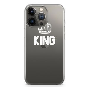 King zwart: iPhone 13 Pro Transparant Hoesje