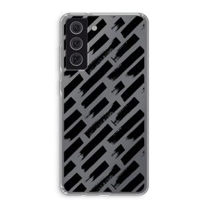 Zwarte vegen: Samsung Galaxy S21 FE Transparant Hoesje