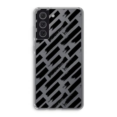 Zwarte vegen: Samsung Galaxy S21 FE Transparant Hoesje