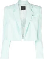 PINKO blazer crop à design ouvert devant - Bleu