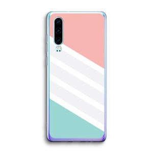 Strepen pastel: Huawei P30 Transparant Hoesje