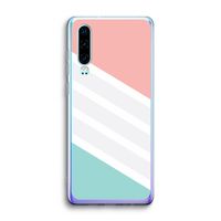 Strepen pastel: Huawei P30 Transparant Hoesje