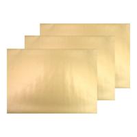 Decoratie plakfolie - 3x - goud metallic kleur - 45 cm x 200 cm - zelfklevend