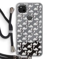 Zwanen: Pixel 4a Transparant Hoesje met koord