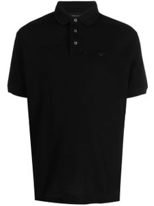 Emporio Armani polo en coton à logo brodé - Noir