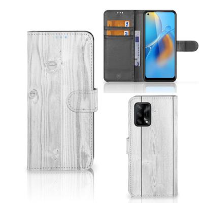 OPPO A74 4G | Book Style Case | White Wood