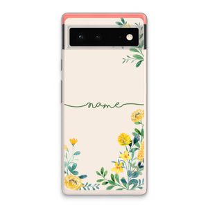 Gele bloemen: Google Pixel 6 Transparant Hoesje